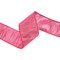 LaRibbons 2 1/2" Wired Metallic Dupioni Ribbon, Azalea, 10 Yard Roll